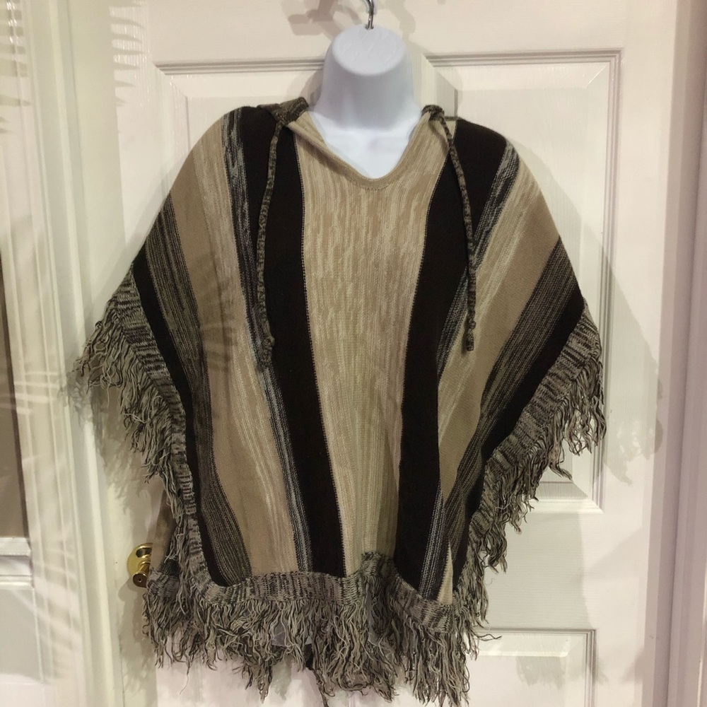 Poncho sweater hoodie S/M
